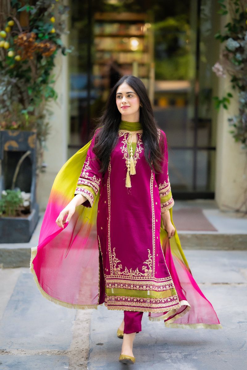 BRAND:*OMAL* dhanak embroidered hit code unstiched 3pcs