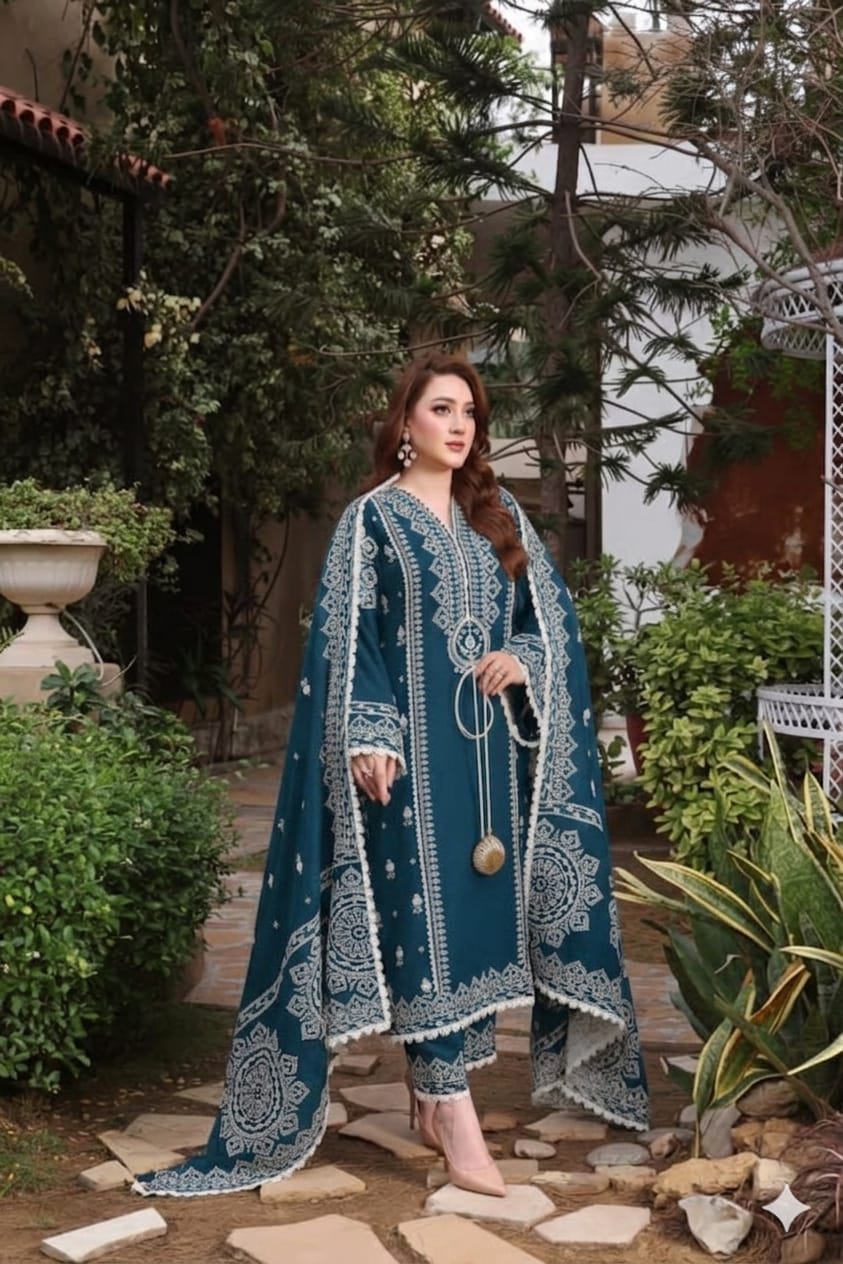 BRAND:*ANEELA'S* lawn embroidered hit code unstitced 3pc✓