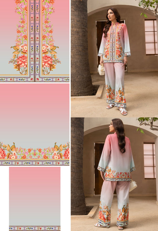 HMS Signature Pink Floral 3-Piece Suit