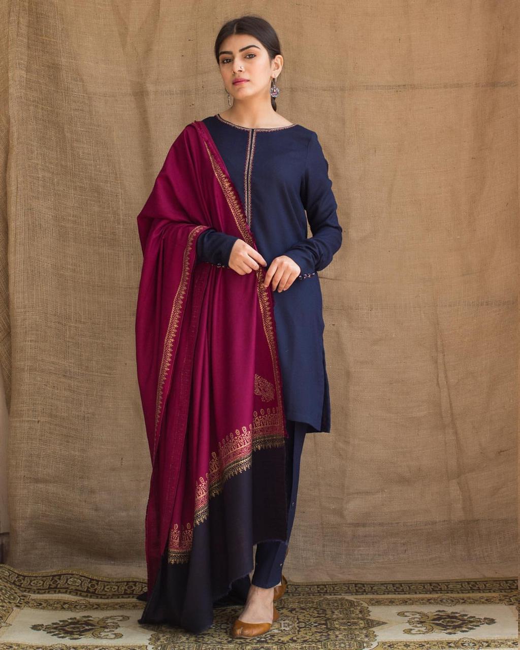 BRAND:*DYOT* dhanak embroidered hit code unstiched 3pc