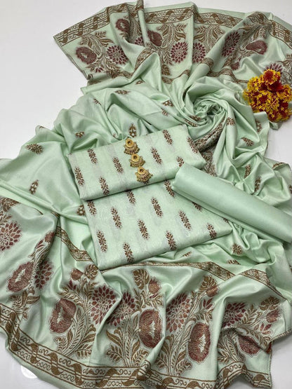*DHANAK JACQUARD BAROSHA SELF EMBROIDERED UNSTITCHED 3pc*