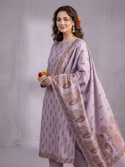*DHANAK JACQUARD BAROSHA SELF EMBROIDERED UNSTITCHED 3pc*