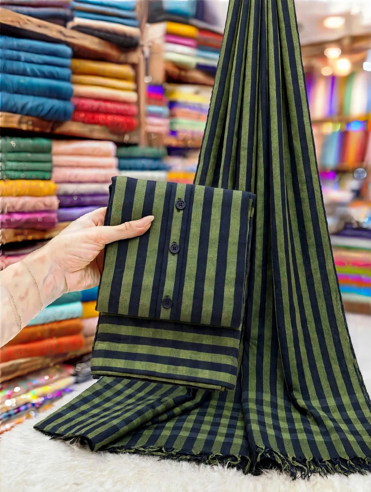 *MULTANI KHADDI MARINA HIT CODE UNSTICHED 3pc*