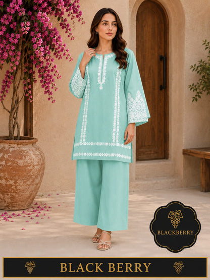 BLACKBERRY Premium  Embroidered 2-Piece Suit for Women