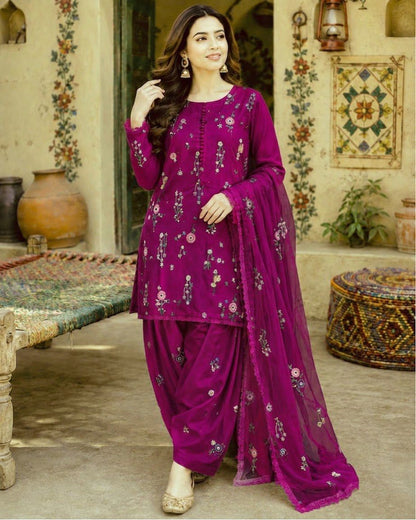 LAWN COTTON EMBROIDERED UNSTITCHED 3pc