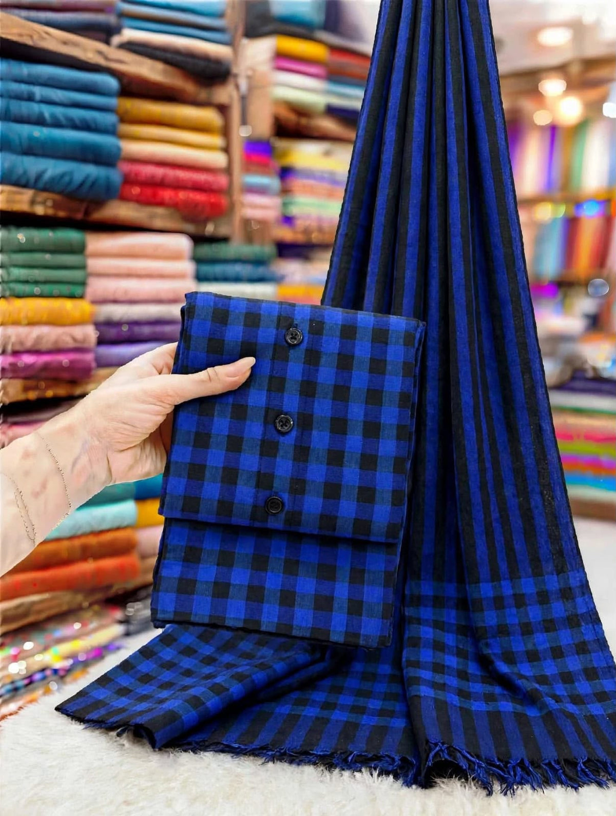 *MULTANI KHADDI MARINA HIT CODE UNSTICHED 3pc*