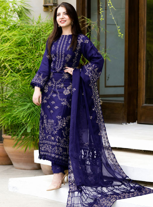 BRAND:*NISA* dhanak embroidered hit code unstiched 3pc